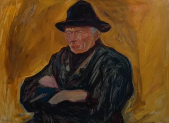 Sjöman mot gul bakgrund, ca 1908
