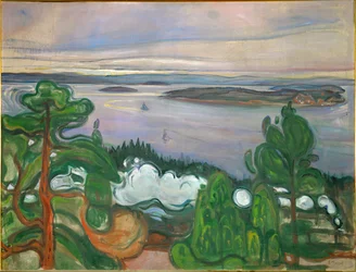 Rök från ett passerande tåg (målning på duk)