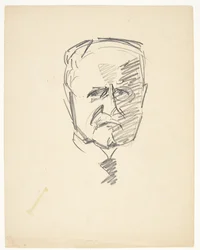 Studie för ett porträtt av dr.med. Carl Lorentzen (1860-1932)