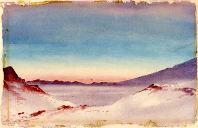Hut Point from the Gap, 1901-04 (wc på papper)