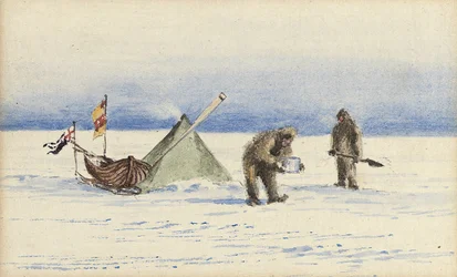 Slädefesten till White Island, februari 1902: Shackleton och Wilson slår läger, 1902