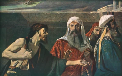Judas ånger, 1866, c1930.