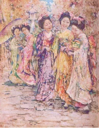 Strandpromenaden, Kyoto, illustration från My Magazine
