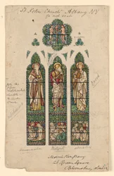 Teckning, Sankt Peterskyrkan, Alb, ca 1870