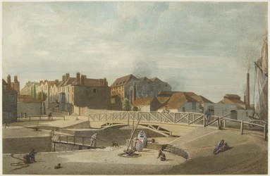 Bathurst Basin (penna och akvarell på papper)