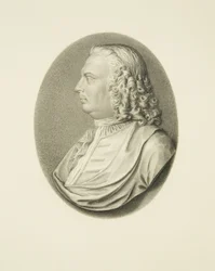 Kopia av Ivory Medallion of Dr Samuel Pye (penna och akvarell på papper)