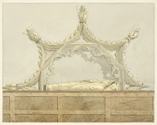 Tomb of Abbot Newland, i Bristol Cathedral (penna och akvarell på papper)