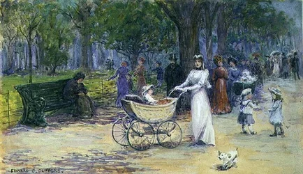 Promenading (akvarell)