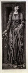 Flora, graverad av Eugene Gaujean (1850-1900) pub. av Thomas Agnew & Sons