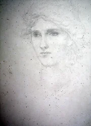 Head Study - Bessie Keane, ca 1898 (penna på papper)