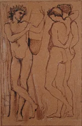 Hymenaeus (träkol på papper)
