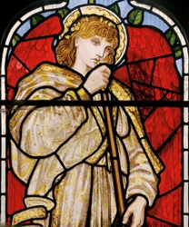 Cheddleton, Morris, Marshall, Faulkner & Co, Edward Burne-Jones, Trumpeting Angel, 1869