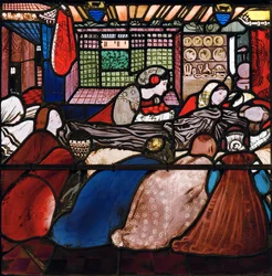 Death of St Frideswide, 1859 (målat glas)