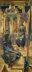 King Cophetua and the Beggar Maid - Tecknad studie, 1883