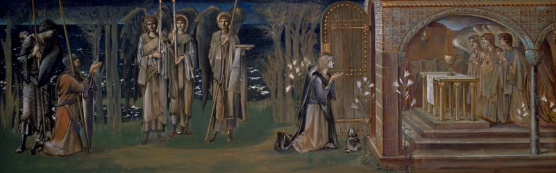 Studie för gobelängen "The Atainment of the Holy Graal", c.1894