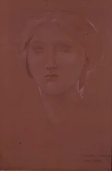 Studie av Margaret Burne-Jones för 