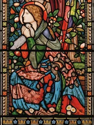 The Annunciation, c.1860 (målat glas)