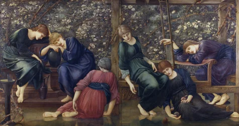The Garden Court, från Briar Rose Series, c.1894 (olja på duk)