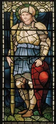 Wilden, All Saints, Morris & Co., Edward Burne-Jones, John Henry Dearle (1859-1932), St George, Courage, 1902-1914, Louisa, Alfred, The Baldwins, premiärminister, metodist, Worcestershire, Arts & Craf