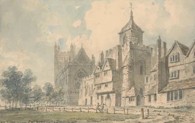 Exeter Cathedral och angränsande byggnader