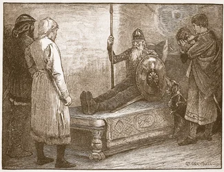 Siwards död, illustration från "Cassell