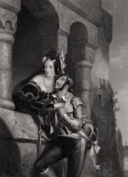 ”God natt, tusen gånger god natt”, graverad av W. H. Egleton, ur ”Romeo och Julia” av William Shakespeare (1564-1616)