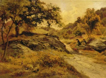 På vägen till Llyn Elsi, ca 1885 (olja på kartong)