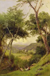 Rievaulx Abbey, nära Helmsley, Yorkshire, från söder, ca 1880 (olja på duk)