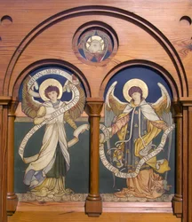 Garstang, St Thomas, Shrigley & Hunt (1873-1982), Edward Holmes Jewitt (1849-1929), Angel Reredos, ca 1877