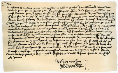 Brev från Edvard IV till Frans II, hertig av Bretagne, 9 januari 1471.