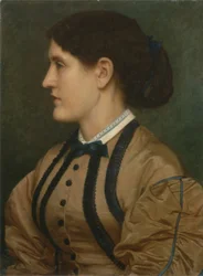 Porträtt av Eliza Eastlake (1809-93) 1864 (olja på duk)