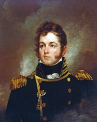 Porträtt av kapten Oliver Hazard Perry, USN (1785-1819)