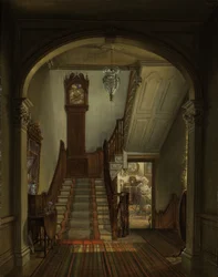 Gammal klocka i trappan, 1868