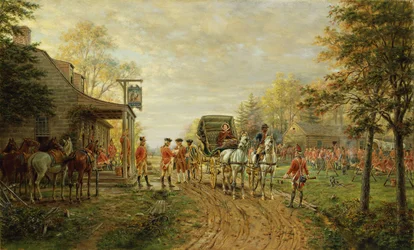 Passerar utposterna på Old Kingsbridge Road, 1903