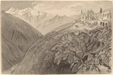 En stad på en bergstopp i Lampedusa, 18841885.