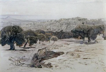 Betlehem - Långfredagen den 2 april 1858 (penna, bläck och akvarell på papper)