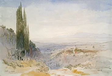 Korfu, Nimphes, 1856 (penna & bläck och wc på papper)