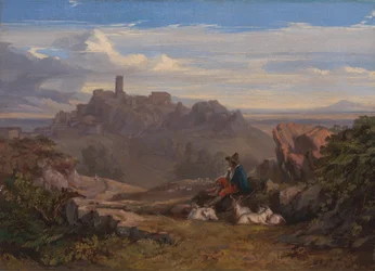 Landskap med Getherd, ca. 1842.
