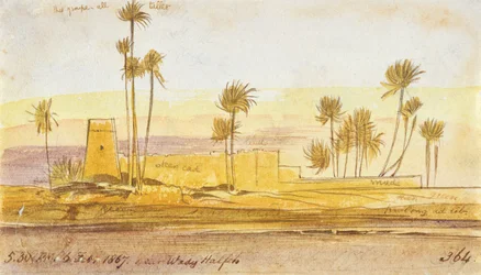 Nära Wady Halfeh, 17:30, 6 februari 1867 (bläck och wc)