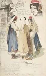 Bondkvinnor från Ragusa, 1848-1866.