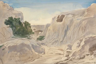 Klippiga dalen i Mosta, Malta, kl. 14.15 (3 april 1866)