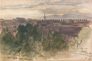 Thessaloniki, sett från mitt fönster, 11 september 1848, efter solnedgången
