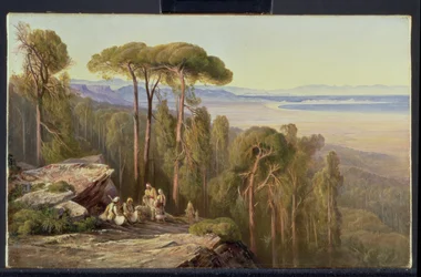 Resenärer i en skog