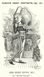 Punch tecknad: Lord Henry Lennox, engelsk konservativ politiker (gravyr)