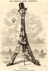 Karikatyr av Gustave Eiffel