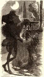 Henry Irving i balkongscen av "Romeo och Julia"