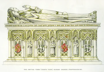Lady Isabel Neville och hennes andra make, Sir William Smythe, från Smythe Tomb, St. Peter