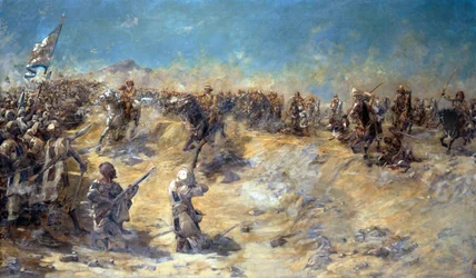 Anklagelsen mot de 21:a lanserarna vid slaget vid Omdurman den 2 september 1898, 1899