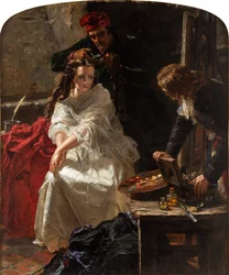 Charlotte Corday i Conciergeriets fängelse, 1862.