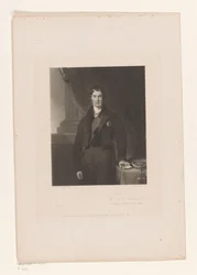 Porträtt av George Hamilton-Gordon The Earl of Aberdeen KJ / utrikesminister för utrikesfrågor (titel på objekt)